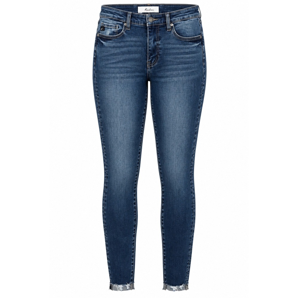 KanCan Losâ Angeles Womens Skinny Jeans Medium Wash Raw Hem Size 12 NWT